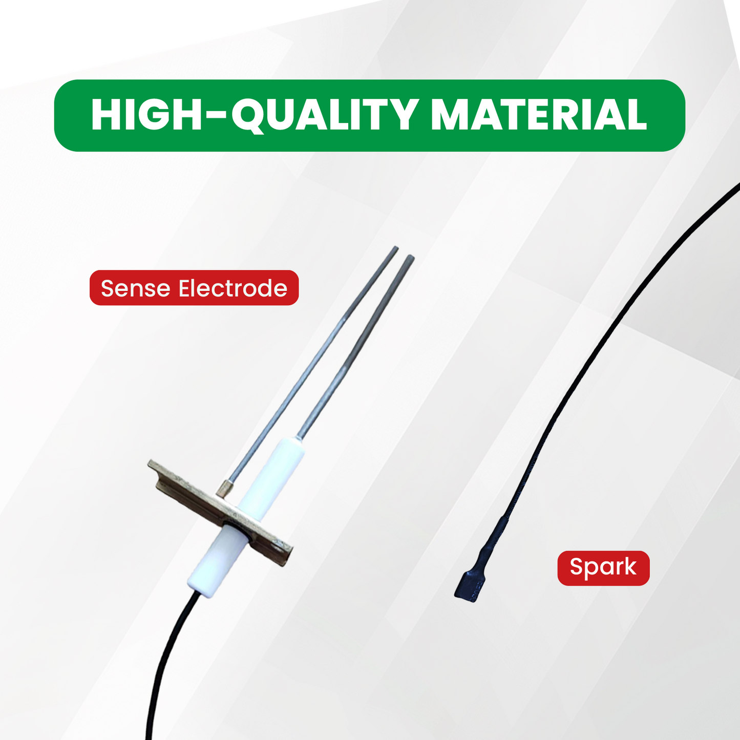 Spark and Sensor Electrode Replacement for Water Heater Parts 2-Prong